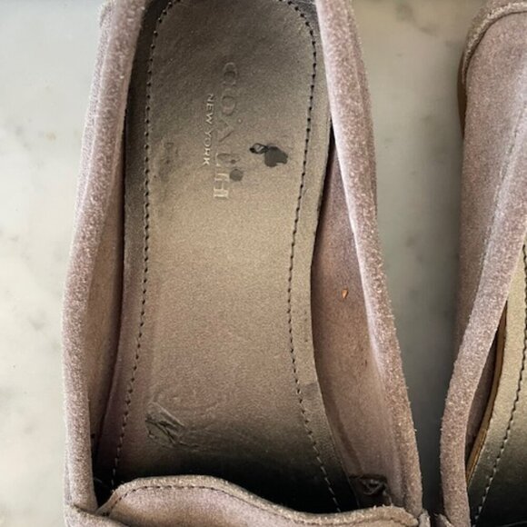 COACH Fortunata Gray Suede C Bit Driving Flats Loafers 6.5B - Picture 15 of 16